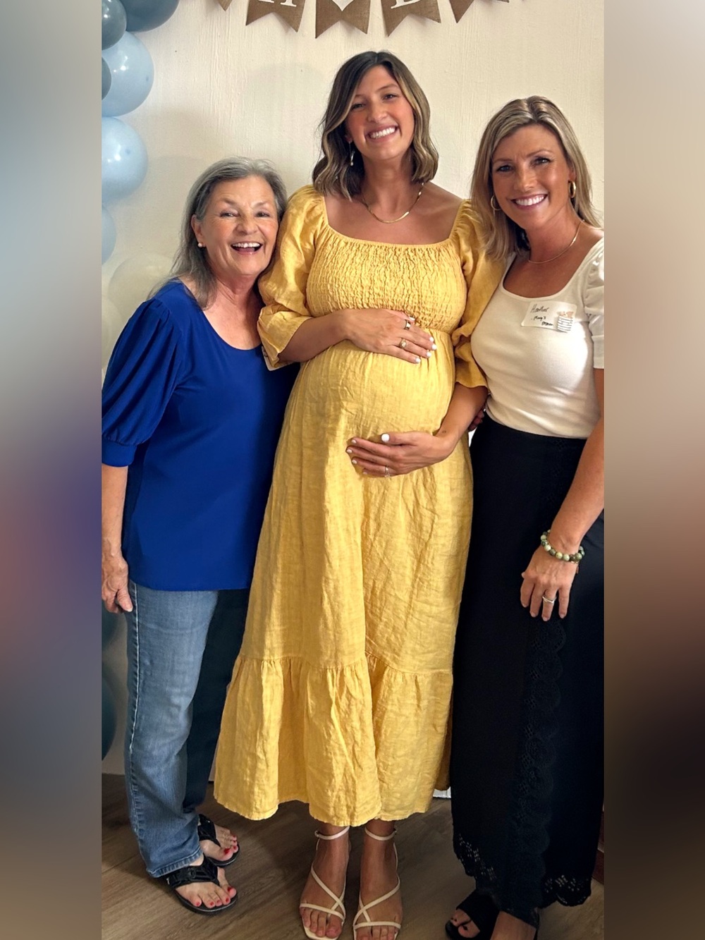 Beachwood Deia Dress Linen Square-Neck Maxi Dress in Yellow